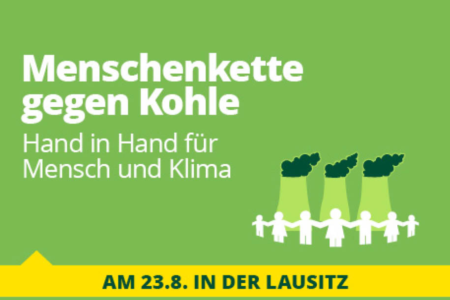 Menschenkette gegen Kohle