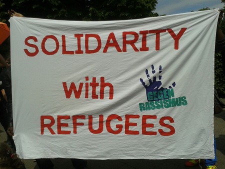 Solidarität mit Flüchtlingen