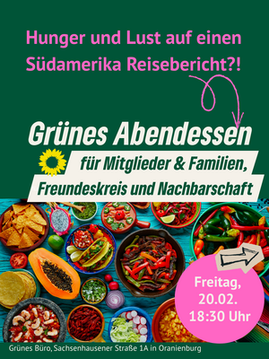 Grünes Abendessen mit Lateinamerika Reisebericht