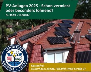 Dach mit PV Anlage Energie-Treff Logo links